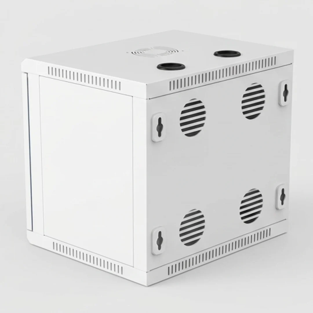 Wall Mount Networking Rack Cabinet with Glass Door – 9U 3
