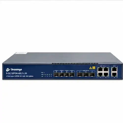 Secureye S-OLT-EPON-4OLT-L3S 4 Port Layer 3 EPON OLT with 10G Uplinks